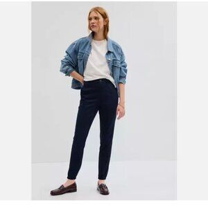 GAP Girlfriend JOGGER Elastic Waist Pants NAVY BLUE Size 6 PETITE - RT$70